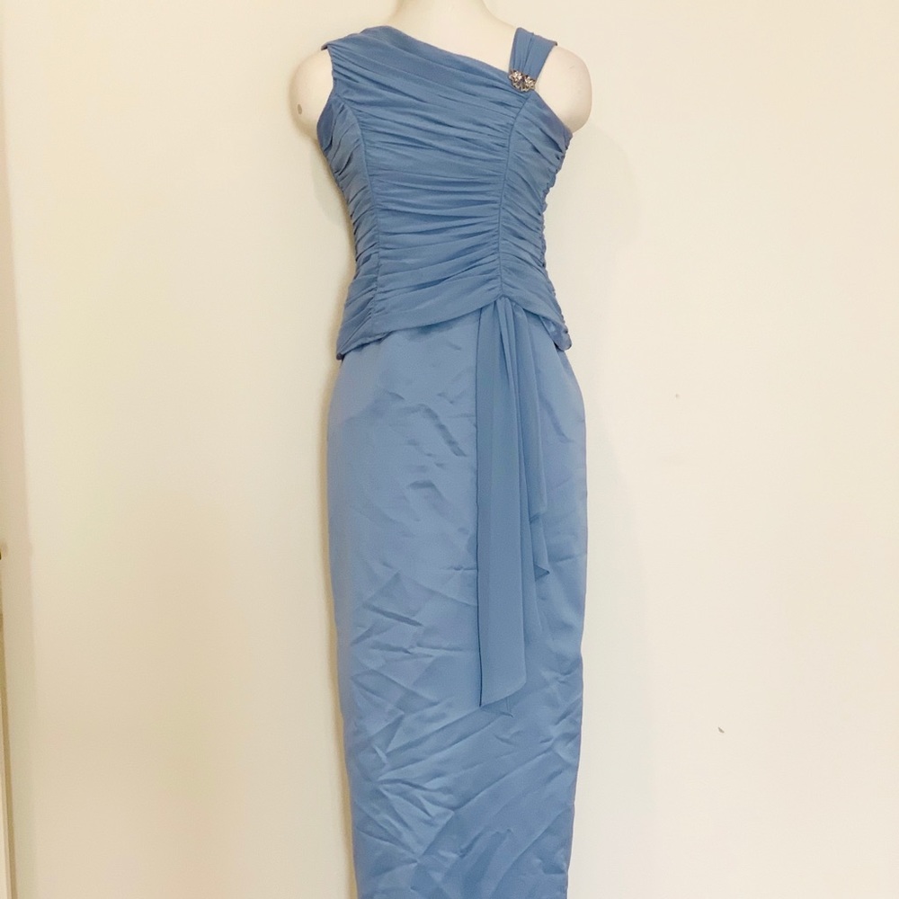 Light Blue Evening Gown Bridesmaid Dress Size 6
